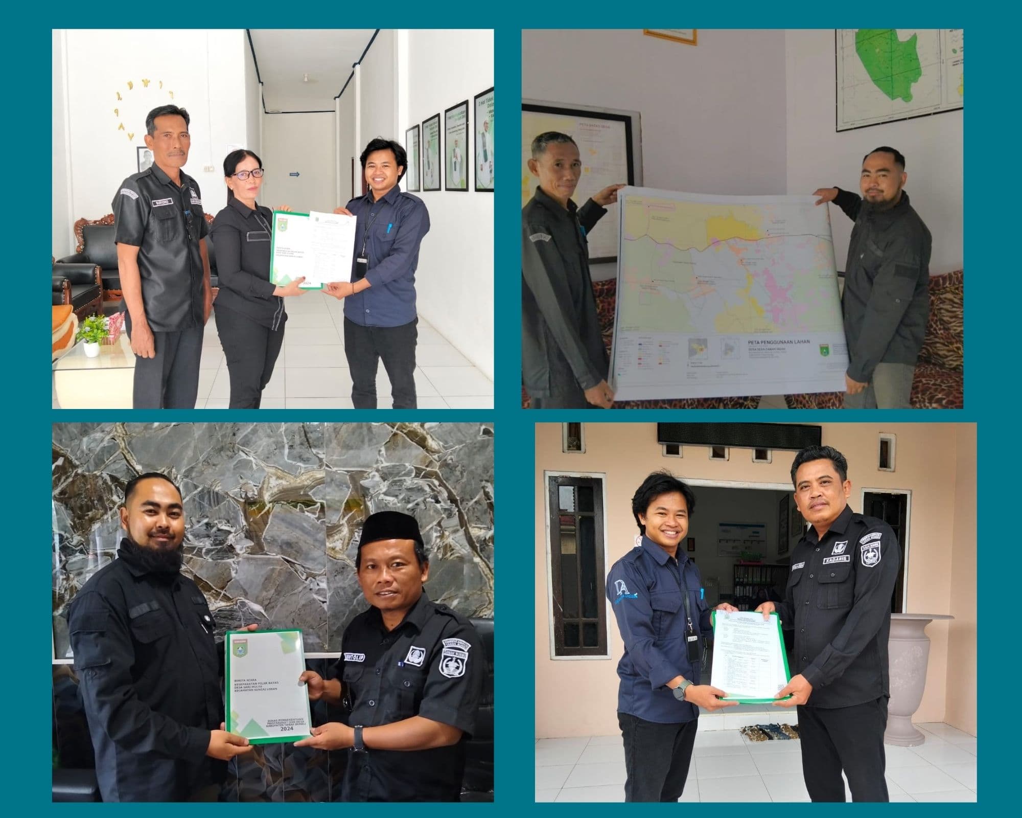 PT Aglonema Delta Melakukan Serah Terima Produk Akhir Pilar Batas Desa di Kecamatan Sungai Loban