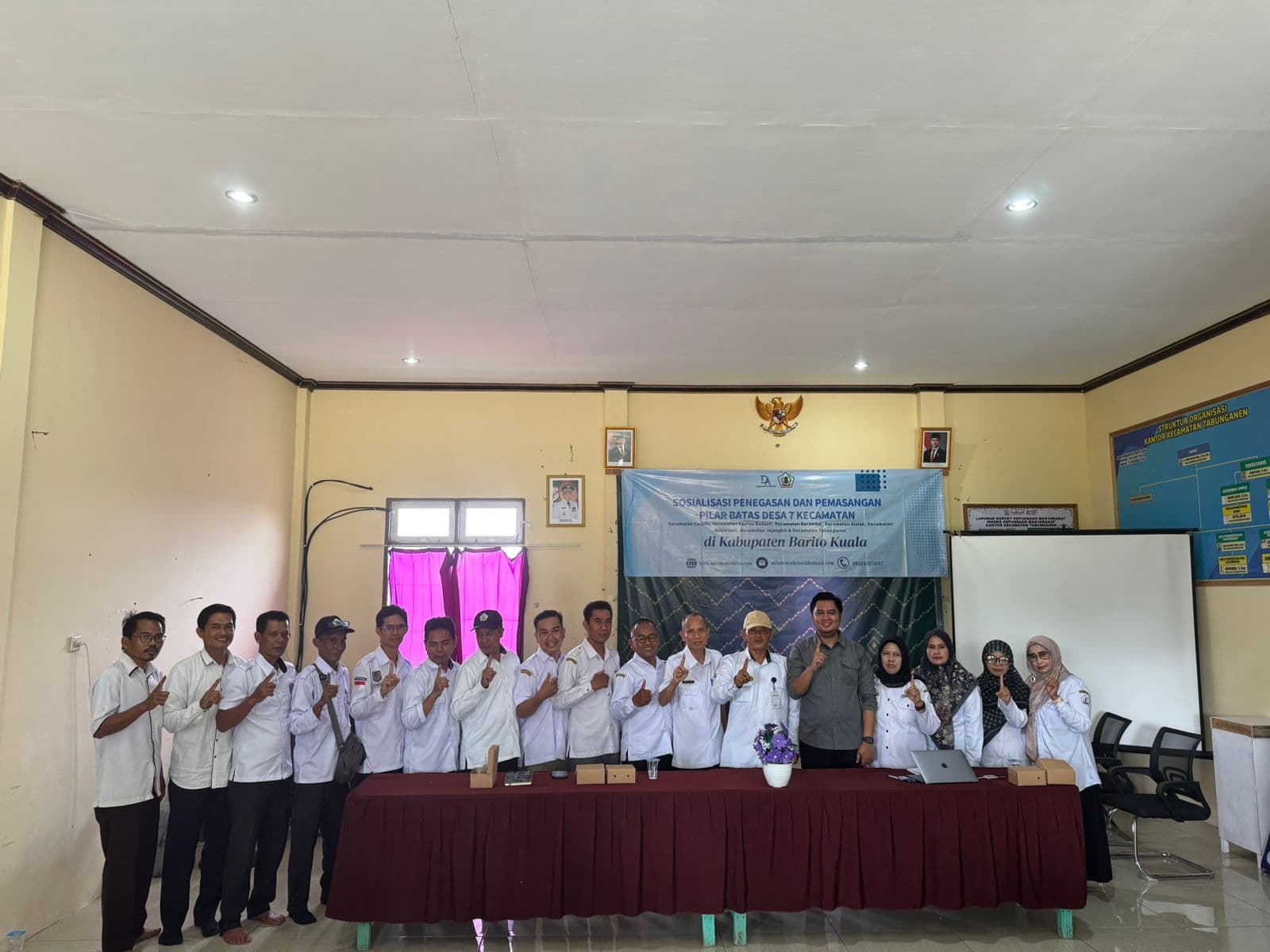 Sosialisasi Penegasan dan Pemasangan Pilar Batas Desa di Kabupaten Barito Kuala