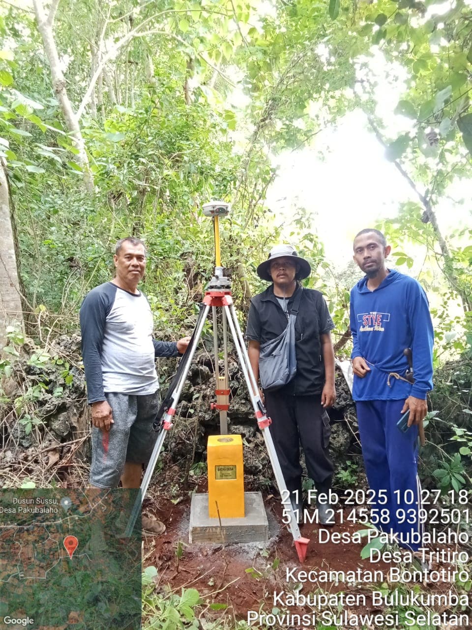 Pemasangan Pilar Batas Desa di Kecamatan Bontotiro Sukses Dilaksanakan