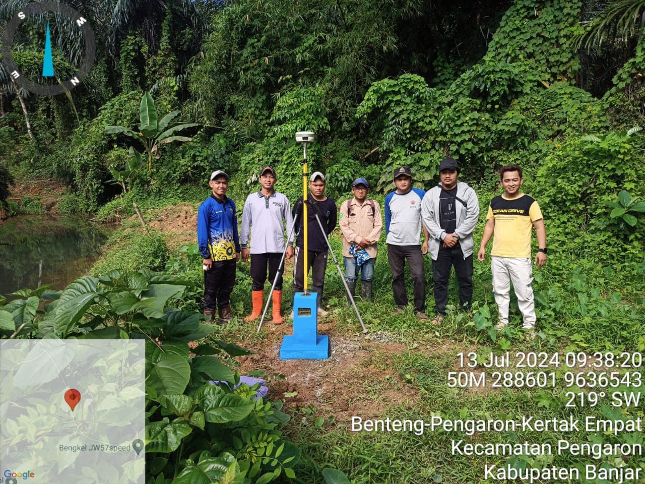 Pemasangan Pilar Batas Desa di Benteng, Pengaron, dan Kertak Empat Sukses Digelar